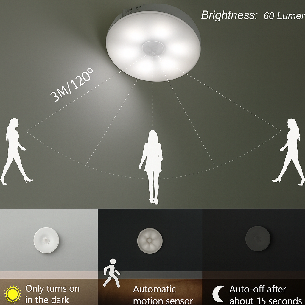 LED Motion Sensor Light (Rechargeable)
